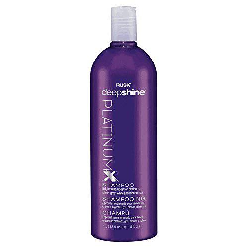 RUSK Deepshine Platinum Shampoo Oz Gentle Cleansing Brightening Boost For Silver Gray White And