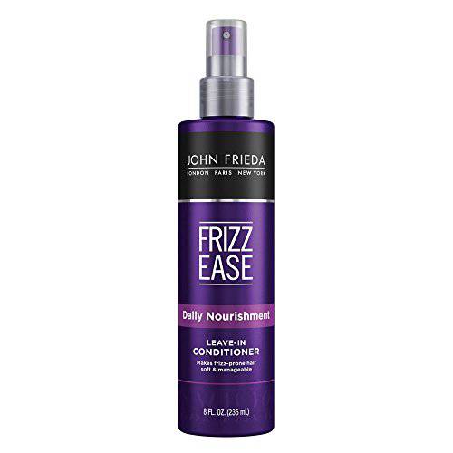 John Frieda Frizz Ease Daily Nourishment Leave-In Conditioner, Anti Frizz Conditioner and Heat Protectant for Frizz-prone Hair, 8 oz, with Vitamin A, C, and E