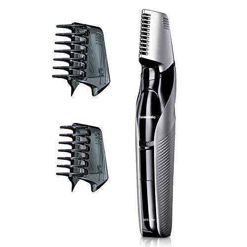 Panasonic Body Hair Trimmer for Men, Cordless Waterproof Design, V-Shaped Trimmer Head with 3 Comb Attachments for Gentle, Full Body Grooming â€“ ER-GK60-S (Silver)