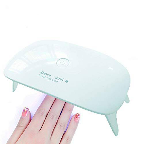 Kepma UV LED Nail Dryer Mini Gel Nail lamp Portable Curing Light for Gel Nail Polish,6w(White)