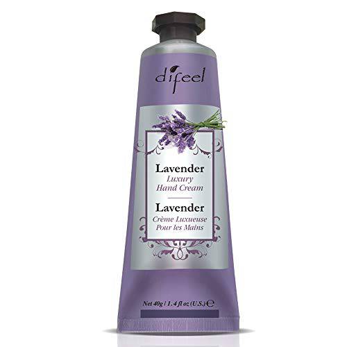 Difeel Delightful Moisturizer Hand Cream - Lavender with 100% Pure Natural Oil and Vitamin E 1.4 ounce (6-Pack)