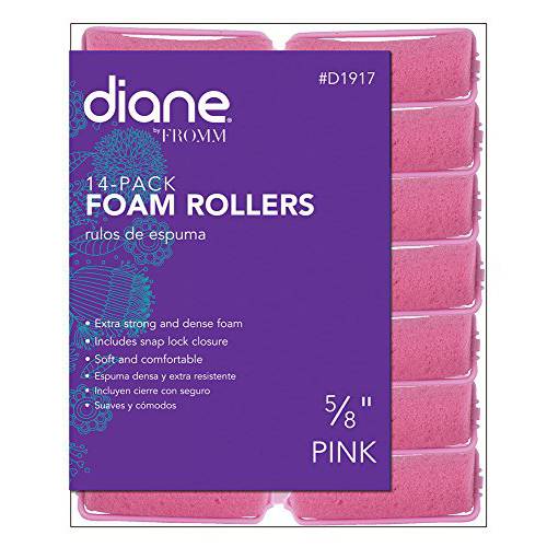 Diane Foam Rollers, Pink, 5/8