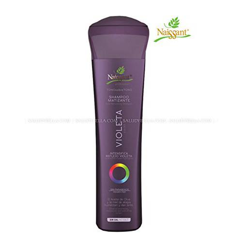 naissant Professional Hair Purple Shampoo for Color Treated Hair. Color Care, Prepare and No Yellow Brassy. Without Salt,Sulfate, Paraben and Ammonia. (Black,Negro)