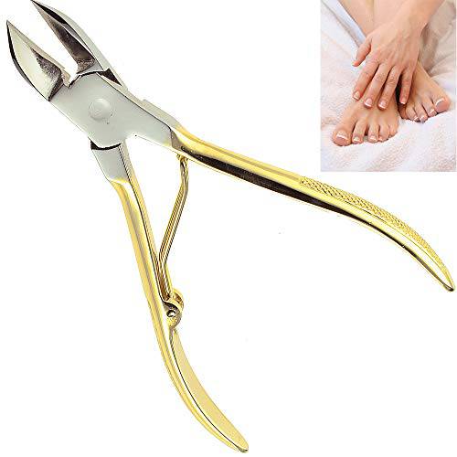 Camila Solingen CS11 Professional 4 Fingernail Toenail Nipper/Clipper/Cutter for Manicure / Pedicure. Heavy Duty Precision Super Sharp Curved Stainless Steel 15mm Blade from Solingen Germany (Gold)