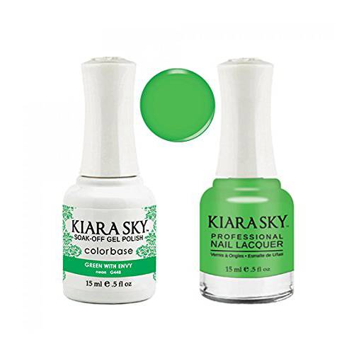 Kiara Sky Matching Gel Polish + Nail Lacquer, Green With Envy.5 fl. oz