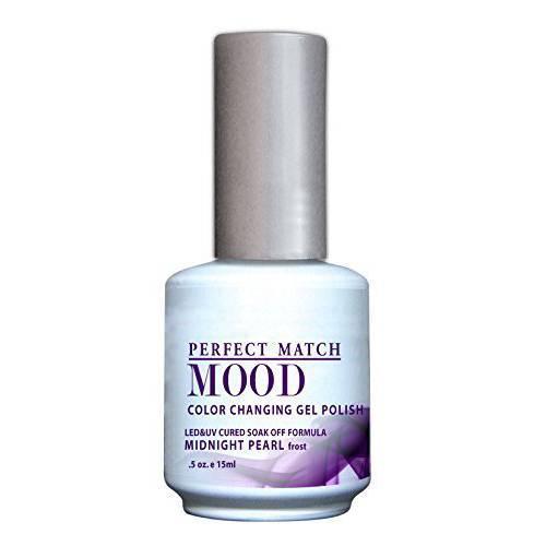 LeChat Mood Color Changing Soak Off Gel Polish - Midnight Pearl - Frost - MPMG07