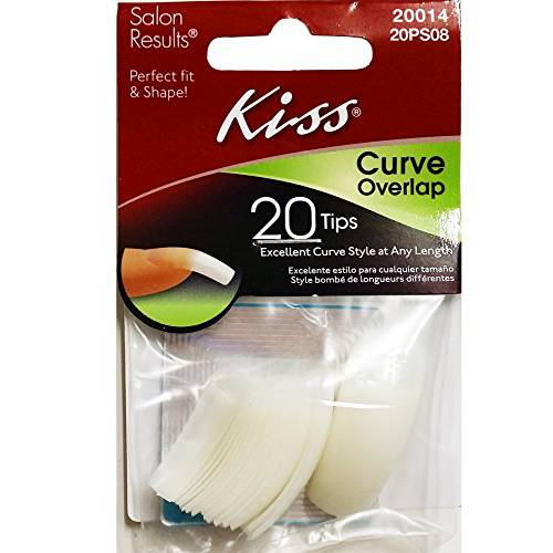 Kiss Acrylic Plain 20 Nails (2 PACK, Curve Overlap)