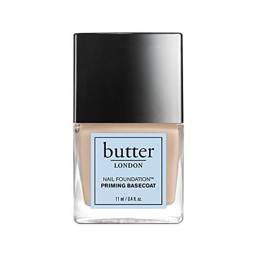 butter LONDON Nail Foundation Priming Base Coat, Prevents nail stains, Supports healthy nail growth, Horsetail Extract, Cruelty-Free, Gluten Free