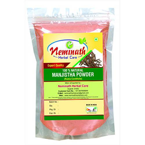 100% Natural Manjistha Root Powder as HAIR COLORANT (RUBIA CORDIFOLIA) NATURALLY by Neminath Herbal Care (0.22 lb)/3.5 ounces)