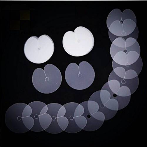 100 Pieces Single Hole Round Spacer Template by Teemico, Heat Shield Guards for Hair Extension Bonding, Round Circular and Single Hole, Clear Fusion Glue Protector Templates