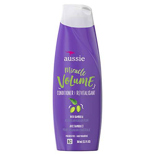 Aussie Paraben-Free Miracle Volume Conditioner for Fine Hair, Plum & Bamboo, 360ml (Pack of 6)