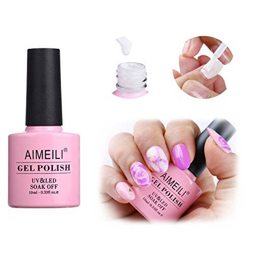 AIMEILI Nail Blooming Gel Nail Art Blossom Gel Soak Off U V LED Clear Blooming Gel for Spreading Effect, Marble, Floral Print Nail Art Design Manicure 10ml