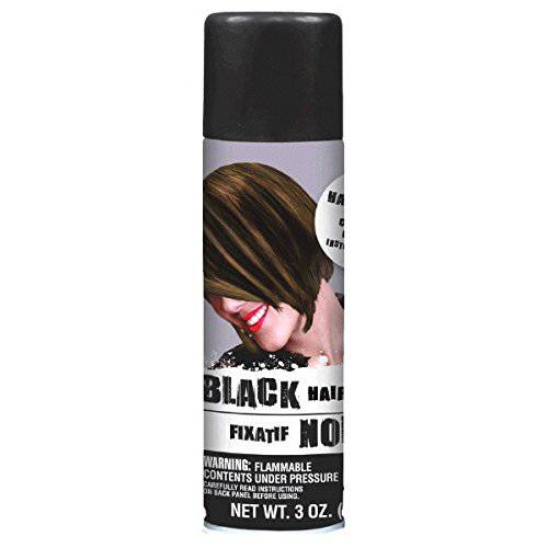 Amscan hair spray Spray-3oz. | Black | 1 Pc, One Size, 3 Ounce