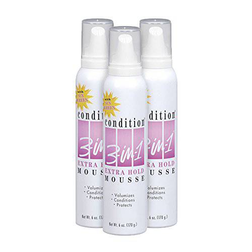 CONDITION 3 IN 1, Mousse, Extra Hold, 6 Fl Oz (Pack of 3)