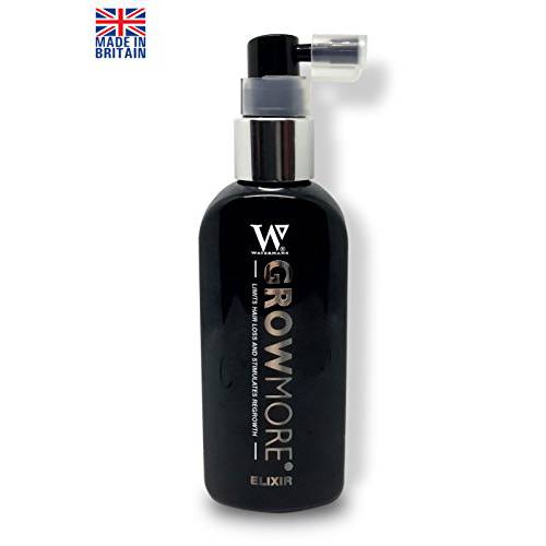 Best Hair Growth Serum by Watermans. Grow More Elixir 100ml Made in UK - Hair Growth & Hair Thickening leave in scalp Serum