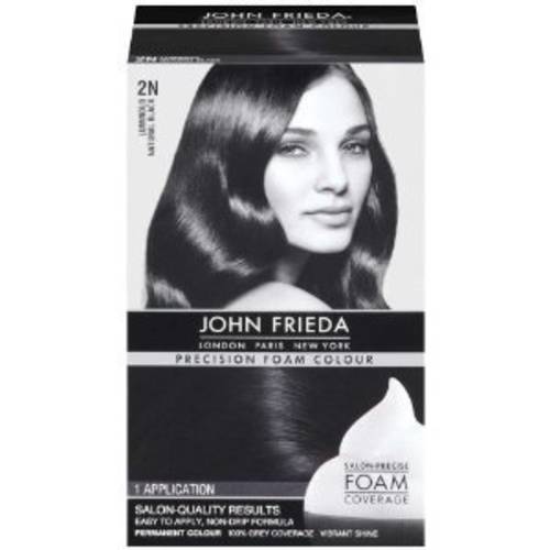John Frieda Precision Foam Colour 2N Natural Black (Pack of 2)