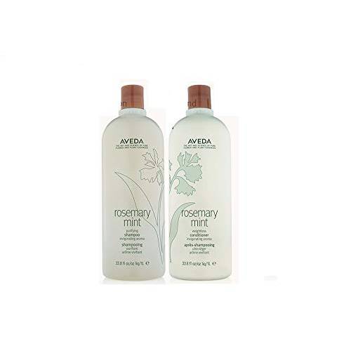 Aveda Mint Purifying Shampoo and Weightless Conditioner Duo Liter, Rosemary