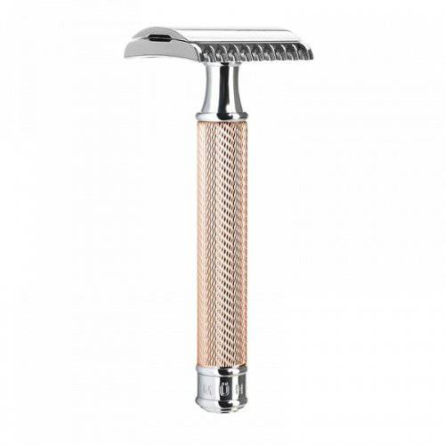 MÜHLE Traditional Rose Gold Safety Razor, Open Comb