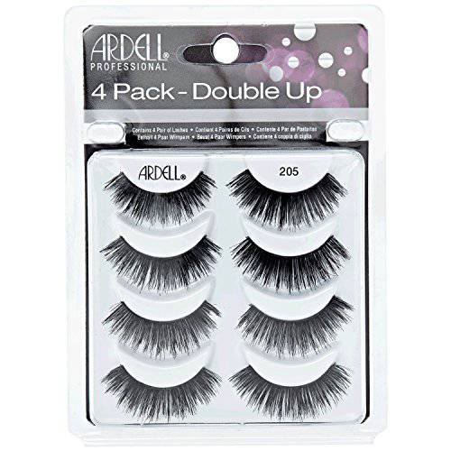 Ardell False Eyelashes 4 Pack Double Up 205, 1 pack (4 pairs per pack)