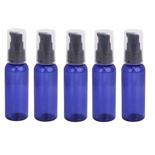 RAYNAG 5 Pack Empty Refillable Plastic Pump Bottle Ideal for Lotion Cream Essential Oil Travel Small Container ,50ml/1.7oz