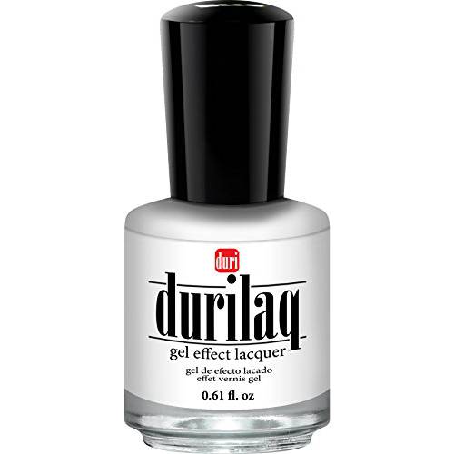 duri Durilaq, D004 Blank, Pure White Opaque Gel Effect Lacquer, Long Lasting, Glossy Finish, Opaque Coverage, 0.61 Fl Oz
