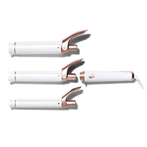 T3 Interchangeable Custom Blend Ceramic Three Barrel Professional Curling Iron Set for Endless Styling Possibilities