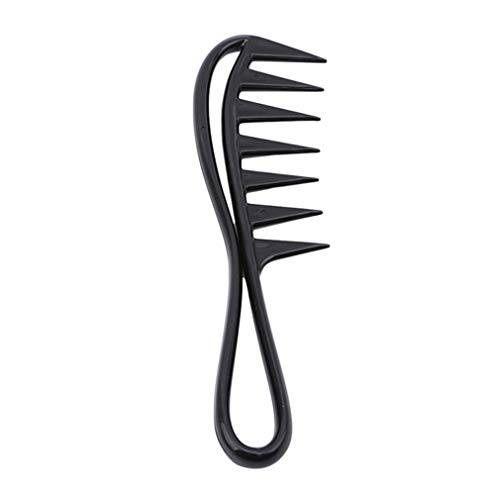 EH-LIFE Wide Tooth Shark Plastic Curly Hair Salon Hairdressing Comb Massage Black Hot