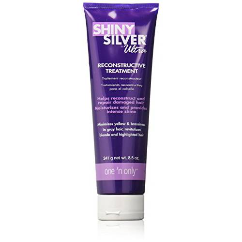 One ’n Only Shiny Silver Ultra Reconstructive Treatment, Helps Reconstruct and Repair Damaged Hair, Moisturizes and Provides Intense Shine, Revitalizes Blonde and Highlighted Hair, 8.5 Ounces