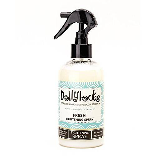 Dollylocks Professional Organic Tightening Spray - Plant Based Hair Products with Coconut Water, Aloe Vera & Sea Salt - Tighten, Strengthen, Nourish, Revitalize, Hydrate, No Frizz Loc - Fresh