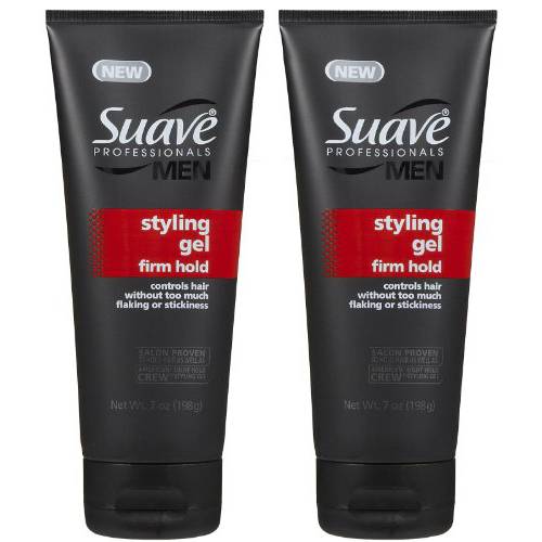 Suave Professionals Men’s Styling Gel, Firm Hold, 7 oz, 2 pk
