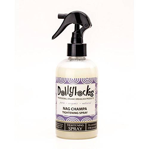 Dollylocks Professional Organic Tightening Spray - Plant Based Hair Products with Coconut Water, Aloe Vera & Sea Salt - Tighten, Strengthen, Nourish, Revitalize, Hydrate, No Frizz Loc - Nag Champa