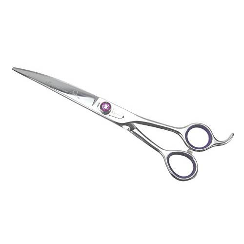 Kenchii Scorpion 8 Inch, Curved Grooming Scissors for Dogs and Pets - Premium Steel Scissors for Dog Grooming - Dog Shears Pet Grooming Accessories - Pet Hair Trimming Scissor