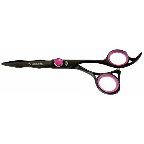 Kissaki Hair Scissors Haniku 5.5 inches Black Titanium Hair Cutting Shears Barber Scissors