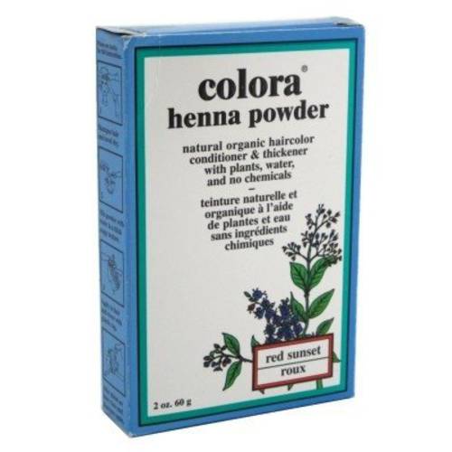 Colora Henna Powder Hair Color Red Sunset 2 Ounce (59ml) (3 Pack)