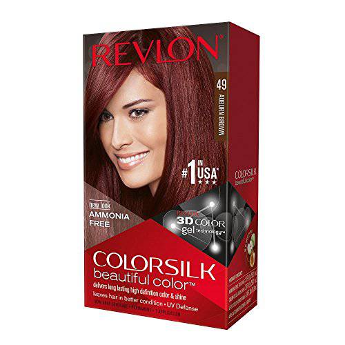 Revlon ColorSilk Hair Color 49 Auburn Brown 1 Each (Pack of 4)