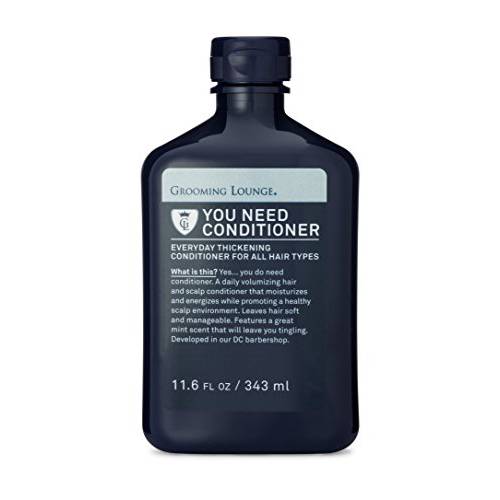 Grooming Lounge You Need Conditioner - Moisturizes and Balances the Scalp - Leaves Hair Soft and Manageable - Cleanses Scalp to Help the Optimal Environment for Healthy Hair Growth - 11.6 oz