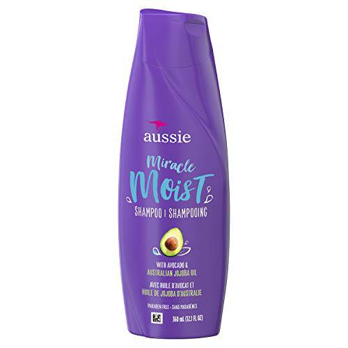 Aussie Paraben-Free Miracle Moist Shampoo for Dry Hair, Avocado & Jojoba, 360ml,12.1 Fl Oz(Pack of 6)
