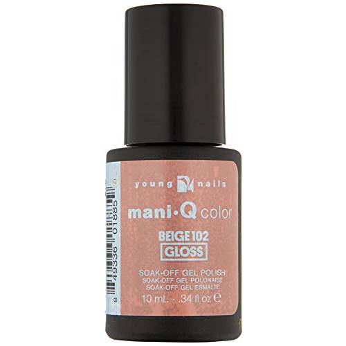 Young Nails Mani-Q Gel Polish, Color Gel Nail Polish For Natural Or Artificial Nails, Cure With LED Or UV Light, Soak Off Gel Polish 0.34 fl oz.