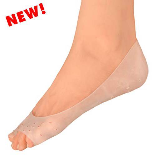 Dr. Frederick’s Original Moisturizing Gel Socks - 4 Pieces - Prevents Dry Cracked Heels & Cracked Feet - Day & Night Socks - W4-10 | M5-8