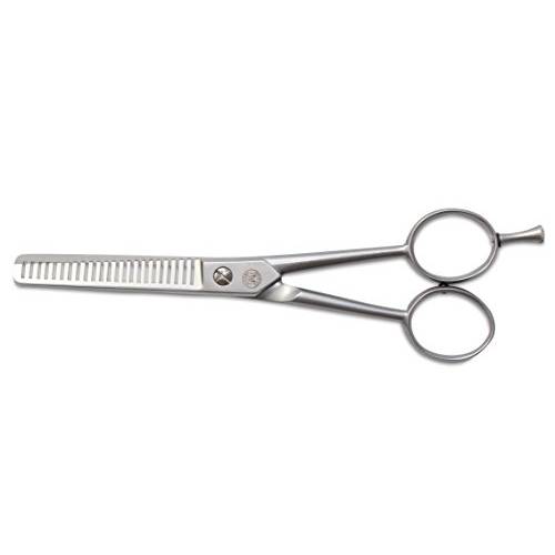 Mars Professional Nickel Plated Steel Thinning Scissors Shears, Double Toothed Blades, 7 Length