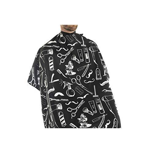 Vintage Tools Cape for Barbers and Stylists (Black)