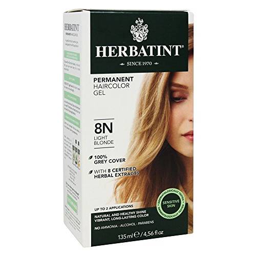 Herbatint 8N Light Blonde Permanent Herbal Hair Color Gel 4.5 fl. oz. (a)