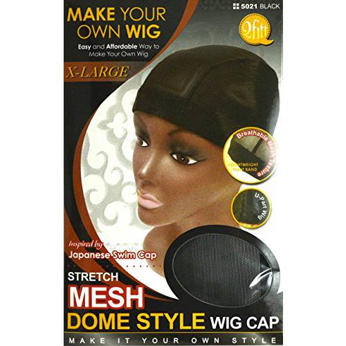 Mesh Dome Style Wig Cap Extra Large by Qfitt 5021 Black