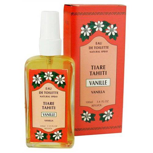 Monoi Tiare Tahiti Eau de Toilette Natural Spray Vanilla  3.4 fl oz