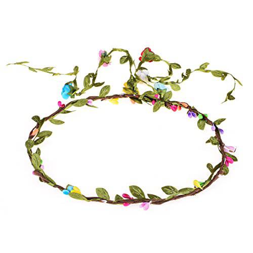 DDazzling Flower Crown Floral Wreath Headband Floral Garland Headbands photo props (Colorful)