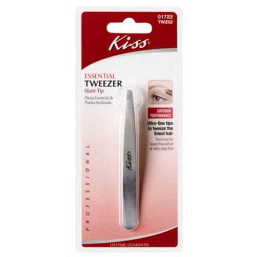 Kiss Slant Tip Tweezer, Ultra-fine precision tips, Stainless steel (TWZ02)