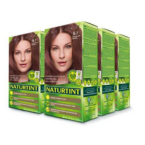 Naturtint Permanent Hair Color 6GM Chocolate Brown (Pack of 6), Ammonia Free, Vegan, Cruelty Free, up to 100% Gray Coverage, Long Lasting Results