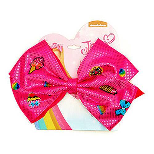 JoJo Siwa Ponytail Holder Bow (Pink Emoji)