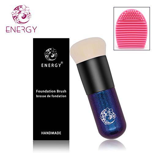 ENERGY Foundation Brush Chubby Makeup Brush Premium Dense Bristles with Dreamy Star Handle Portable Makeup Cosmetic Tool
