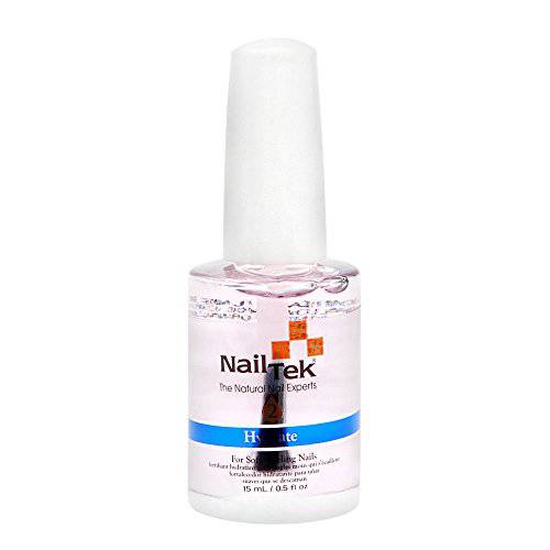 Nail Tek Hydrate 2, Moisturizing Strengthener for Soft and Peeling Nails, Nourish, Protect Nails from Chips, Splits, Peeling, and Breakage, 0.5 oz, 1-Pack